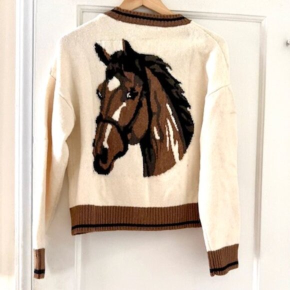 Kailey Cardigan Preppy Equestrian - Picture 3 of 12
